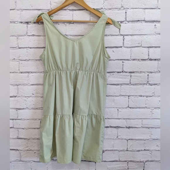 RETROD Sleeveless 100% Cotton Baby doll Mini Poplin Bow Dress - Picture 6 of 12